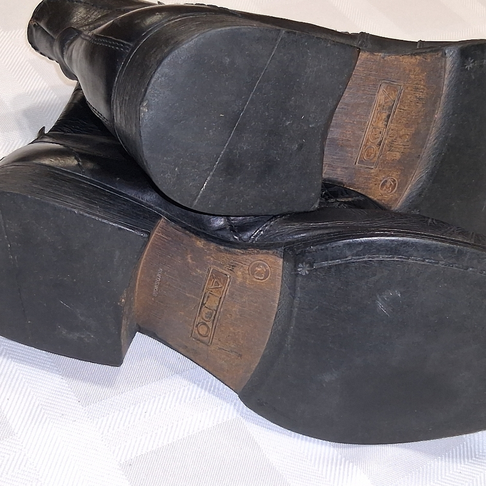 Aldo Black Leather Dress Boots - Picture 7 of 8
